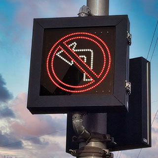 No Left Turn Sign Image