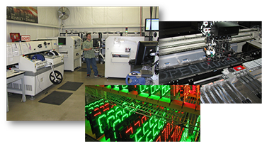 Precision manufacturing with LED surface mount technology