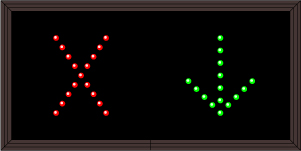 X | Down Arrow