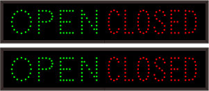 Lane Open Closed Signs OPEN | CLOSED | OPEN | CLOSED