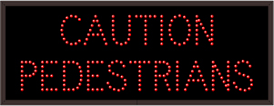 30 CAUTION PEDESTRIANS