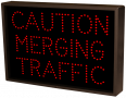 CAUTION MERGING TRAFFIC