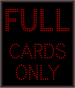 Fee Display and Cashier Signs FULL | CARDS ONLY