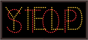 LED and Neon Safety Signs STOP | YIELD