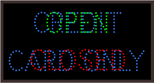 Fee Display and Cashier Signs OPEN | CLOSED | CREDIT CARD ONLY