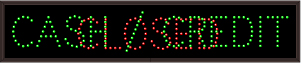 Fee Display and Cashier Signs CASH / CREDIT | CLOSED