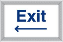 Post and Panel Signs Exit w/ Left Arrow