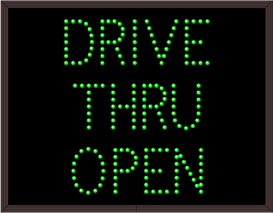 30 DRIVE THRU OPEN