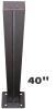 40" Single Post Mount With 6" Sq. Baseplates
