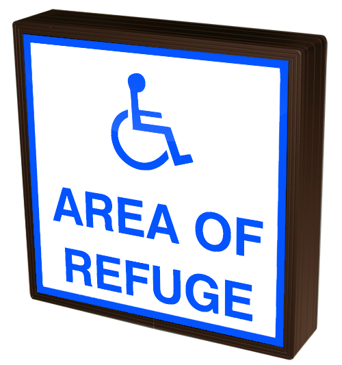 38830 (SBLF1212WA356B) Area of Refuge w/Handicap Symbol LED Signs