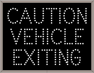 CAUTION VEHICLE EXITING Image