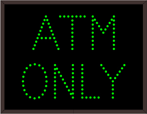 Neon and LED ATM Signs ATM ONLY