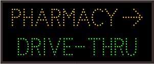 Pharmacy Drive-Thru Signs PHARMACY w/ Symbol | DRIVE-THRU