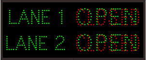 30 LANE 1 | OPEN | CLOSED | LANE 2 | OPEN | CLOSED