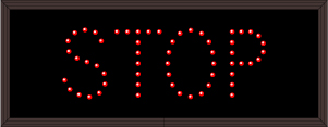 Interior Parking Garage Signs STOP