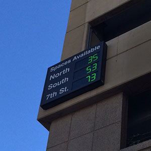 space available sign on parking garage image