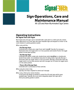 Sign Operations, Care and Maintenance Manual