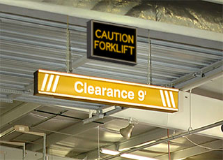Caution Forklift - Clearance Bar Image