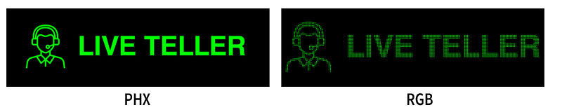 phx vs rgb live teller signs image