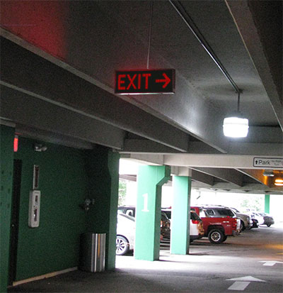 Parking Exit Sign Image