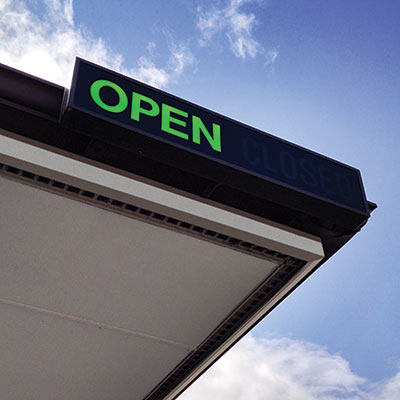 open closed sign image