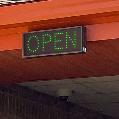 open sign image