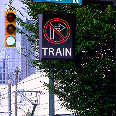 no right turn train sign image