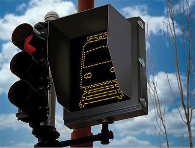 train warning sign image