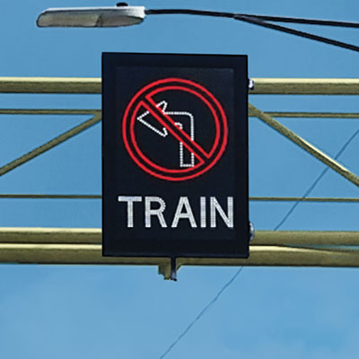 no left turn train sign image
