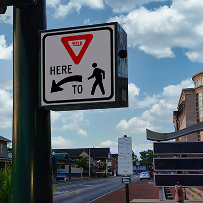 pedestrian crossing sign image