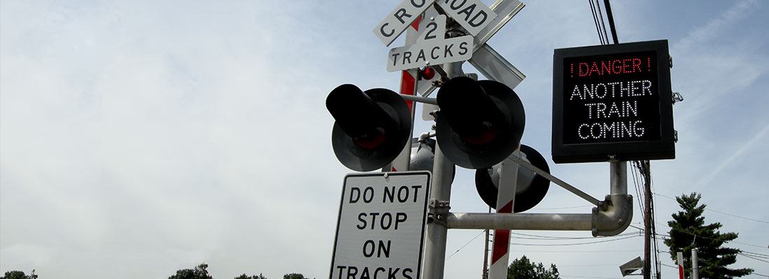 Safer Crossings Start with an LED Railroad Advance Warning Sign header image