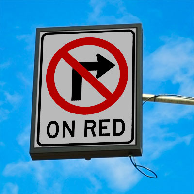no right turn sign image