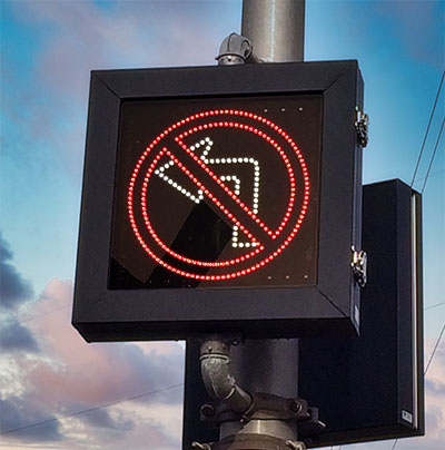 no left turn sign image