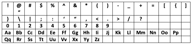 Rebel Pre-loaded Character Set