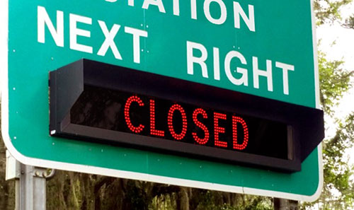OPEN | CLOSED Weigh Station Sign - Florida DOT