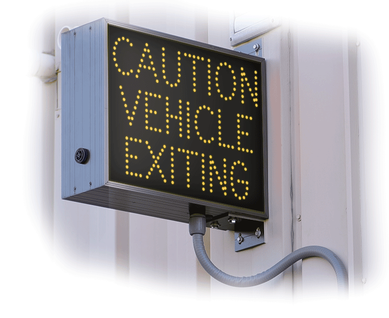 Caution Vehicle Exiting Sign image