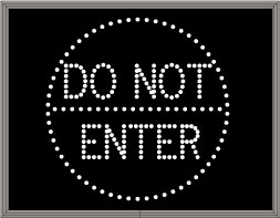 DO NOT ENTER w/Do Not Enter Symbol Image