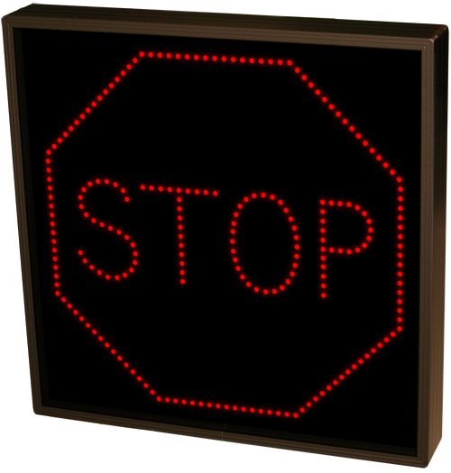 Signal-Tech STOP w/ Octagon | Caution Symbol (120-277 VAC) - 19875 Product Message