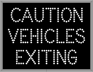 CAUTION VEHICLES EXITING Image