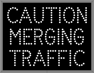 CAUTION MERGING TRAFFIC Image