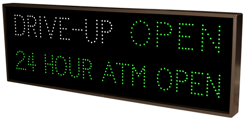 Signal-Tech DRIVE-UP | OPEN | CLOSED | 24 HOUR ATM OPEN (120-277 VAC) - 22357 Product Message