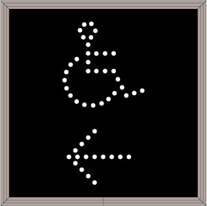 Handicap Symbol w/Left Arrow Image