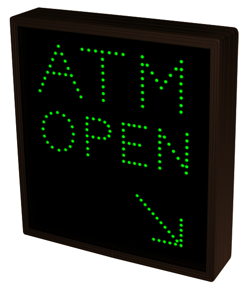 Signal-Tech ATM | OPEN Down Right Arrow | CLOSED Down Right Arrow (120-277 VAC) - 29242 Product Message