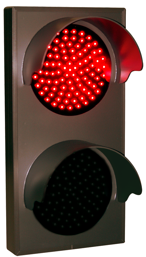 Signal-Tech Indicator Dots, Double with Hoods, Vertical, 4 in dia, Red - Green (12-24 VDC) - 30128 Product Message