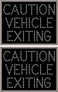 CAUTION VEHICLE EXITING Image