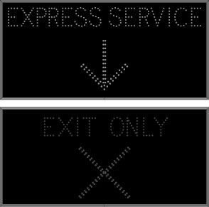 EXPRESS SERVICE w/ Down Arrow Image