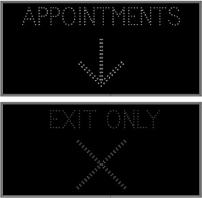 APPOINTMENTS w/Down Arrow Image