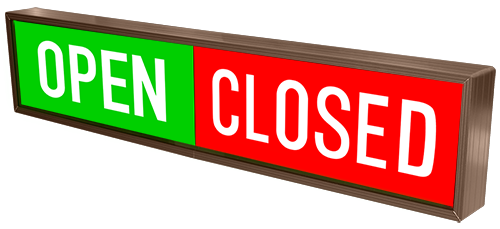 36379 (PHXF734WW-100GR) OPEN | CLOSED LED Signs | Open Closed | Signal-Tech