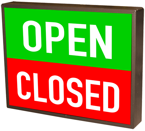 36398 (PHXF1418WW-100GR) OPEN | CLOSED LED Signs | Drive-thru and ...