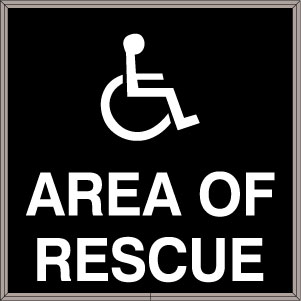 AREA OF RESCUE w/Handicap Symbol Image